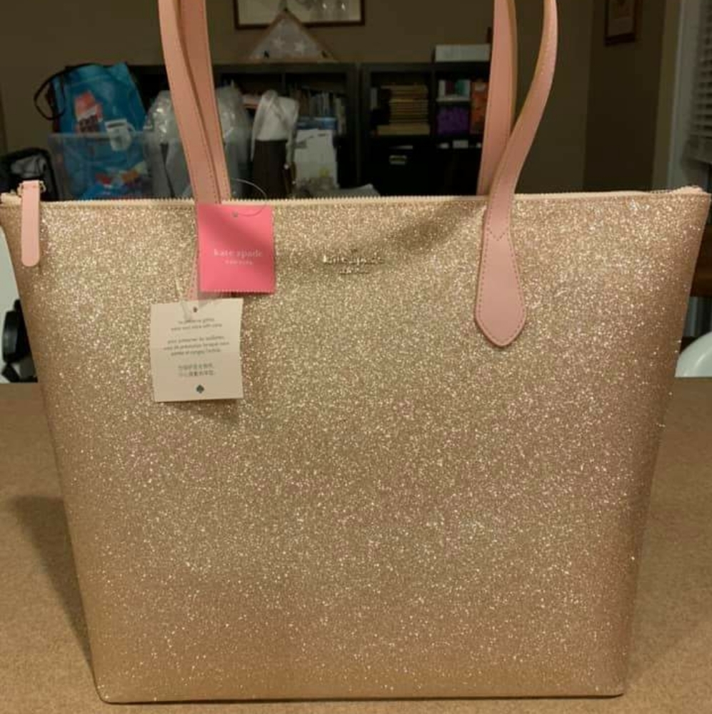KATE SPADE Large JOELEY SHOULDER TOTE ROSE GOLD